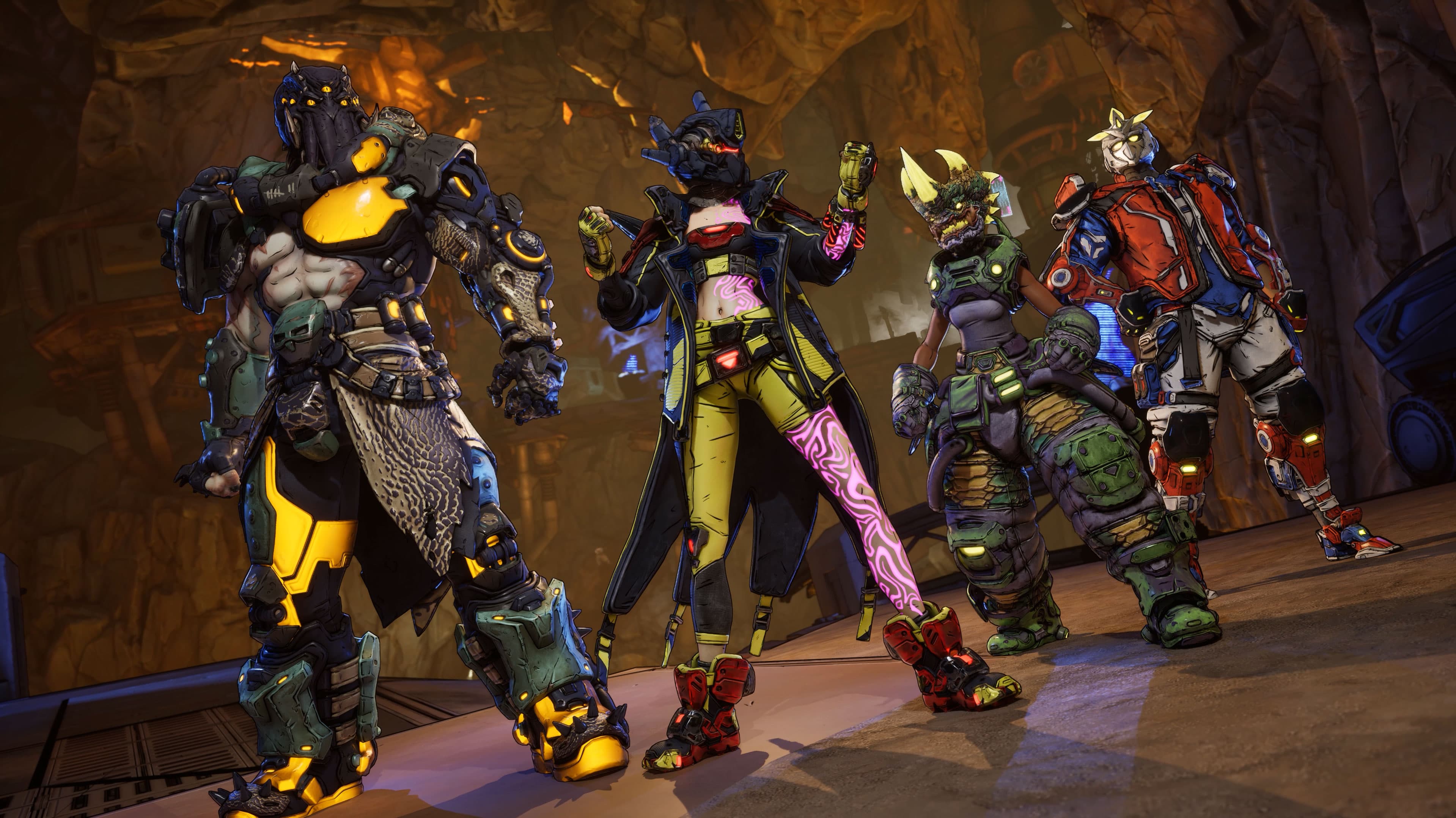 Four-player fight still from official Borderlands 4 media